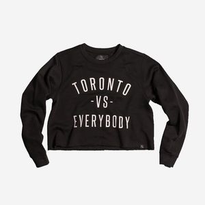 Toronto vs. Everybody Black Cropped Crewneck